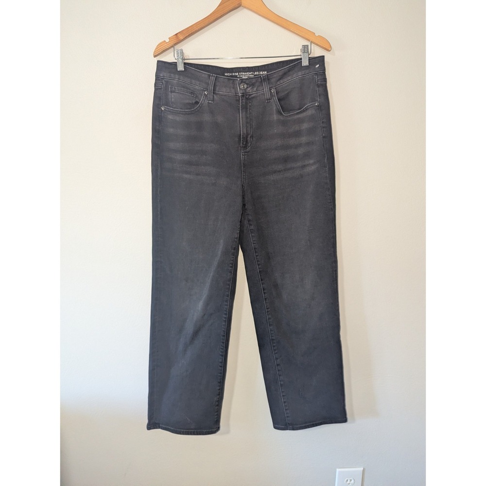 2 Chico's High Rise Straight Jeans in Black